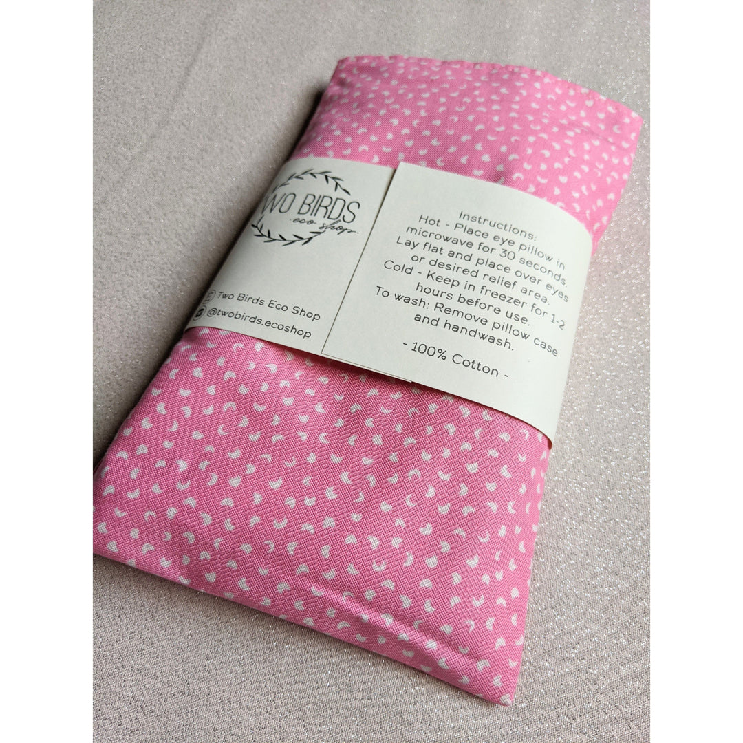 Two Birds Eco Shop Eye Pillow Candy Pink Unscented Weighted Eye Pillow