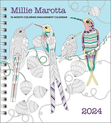 Union Square & Co Coloring Book Millie Marotta 2024 16-Month Coloring Engagement Calendar