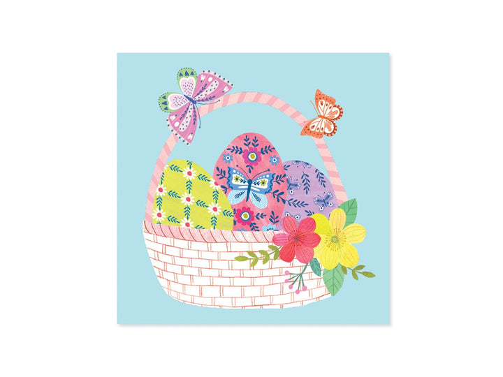 Up With Paper Card Basket of Easter Eggs Pop-Up Card