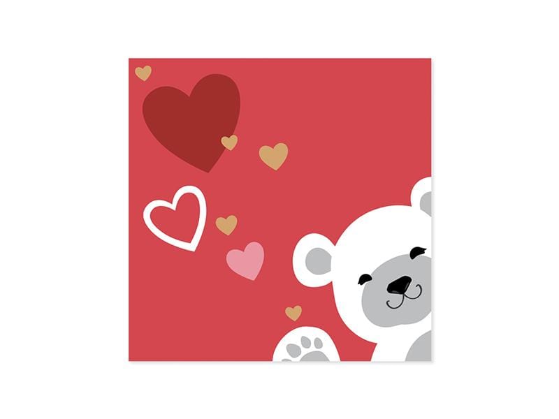 Up With Paper Card Bear & Hearts Valentine Pop-Up Card