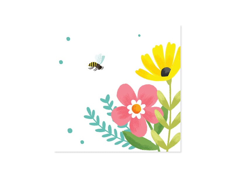 Up With Paper Card Bees and Flowers Birthday Pop-Up Card