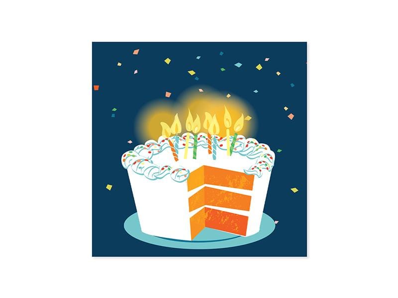 Up With Paper Card Big Slice of Cake Birthday Pop-Up Card