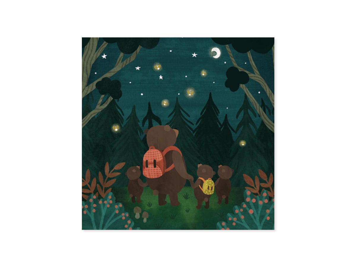 Up With Paper Card Camping Bears Father's Day Pop-Up Card