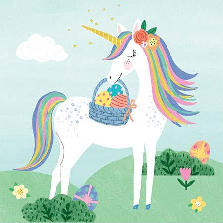 Up With Paper Card Easter Unicorn Pop-Up Card