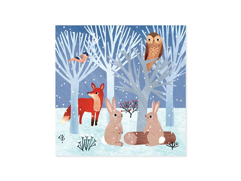 Up With Paper Card Forest Snowman Christmas Pop-Up Card with Lights