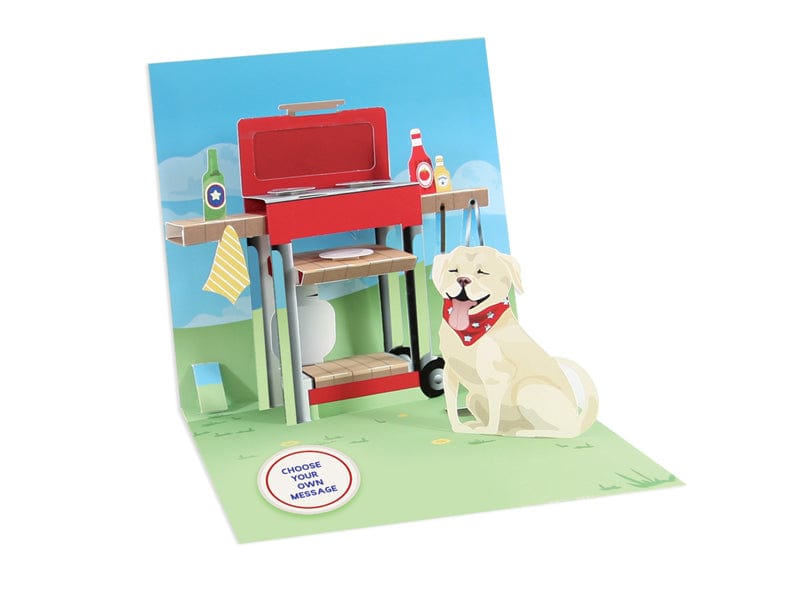 Up With Paper Card Grill Father's Day Pop-Up Card
