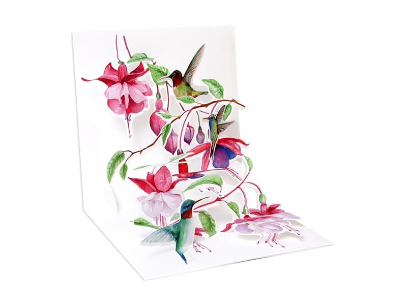 Up With Paper Card Hummingbirds Pop-Up Card