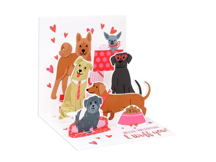 Up With Paper Card I Wuff You Valentine Pop-Up Card
