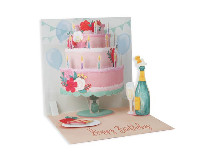 Up With Paper Card Layered Cake Birthday Pop-Up Card