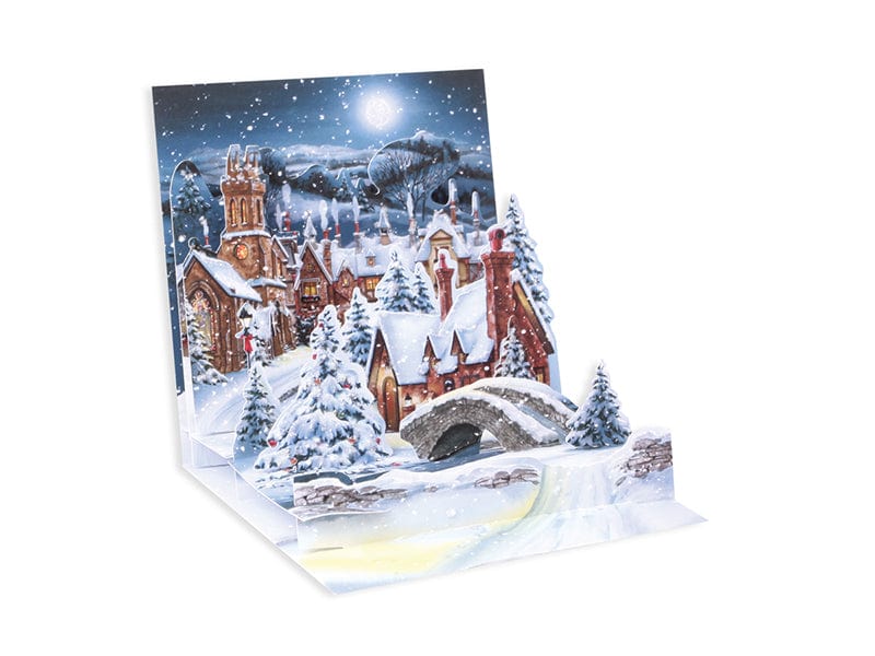 Up With Paper Card Midnight Village Christmas Pop-up Card