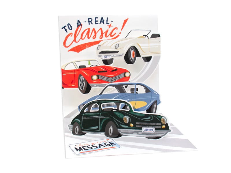Up With Paper Card Muscle Cars Father's Day Pop-Up Card