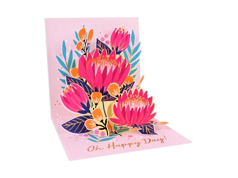 Up With Paper Card Protea Pop-Up Card