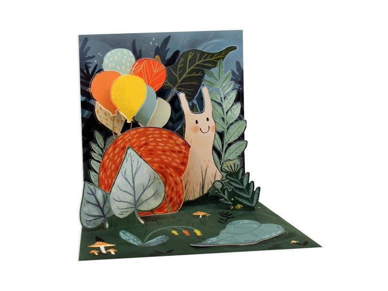 Up With Paper Card Snail Belated Birthday Pop-Up Card