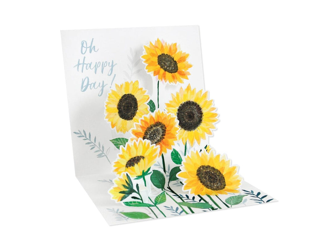 Up With Paper Card Sunflowers Pop-Up Card