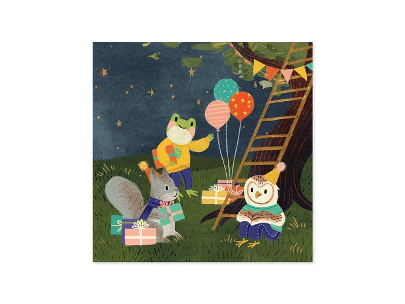 Up With Paper Card Treehouse Birthday Pop-Up Card w/ Light
