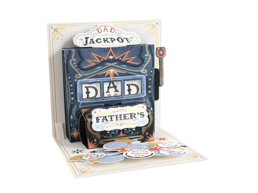 Up With Paper Card Vintage Jackpot Father's Day Pop-Up Card