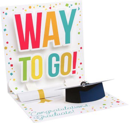 Up With Paper Card Way To Go! Graduation Pop-Up Card