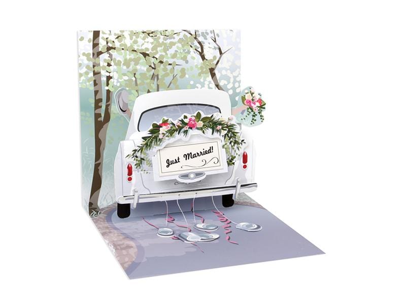 Up With Paper Card Wedding Car Pop-Up Card