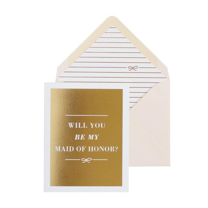 Will you be my maid of honor card vellum