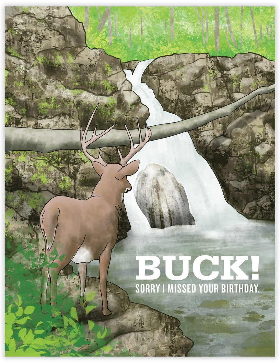 Waterknot Card Buck Belated Birthday Card