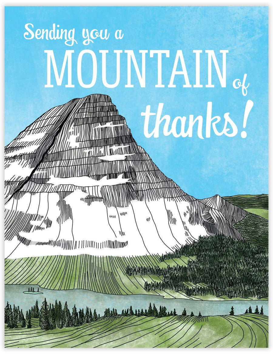 Waterknot Card Mountain of Thanks Card