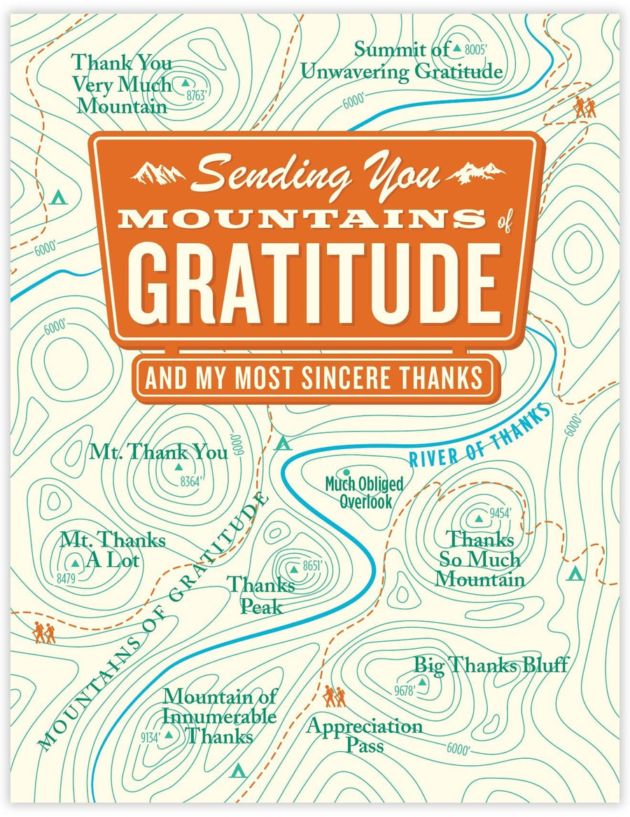 Waterknot Card Mountains of Gratitude Map Card