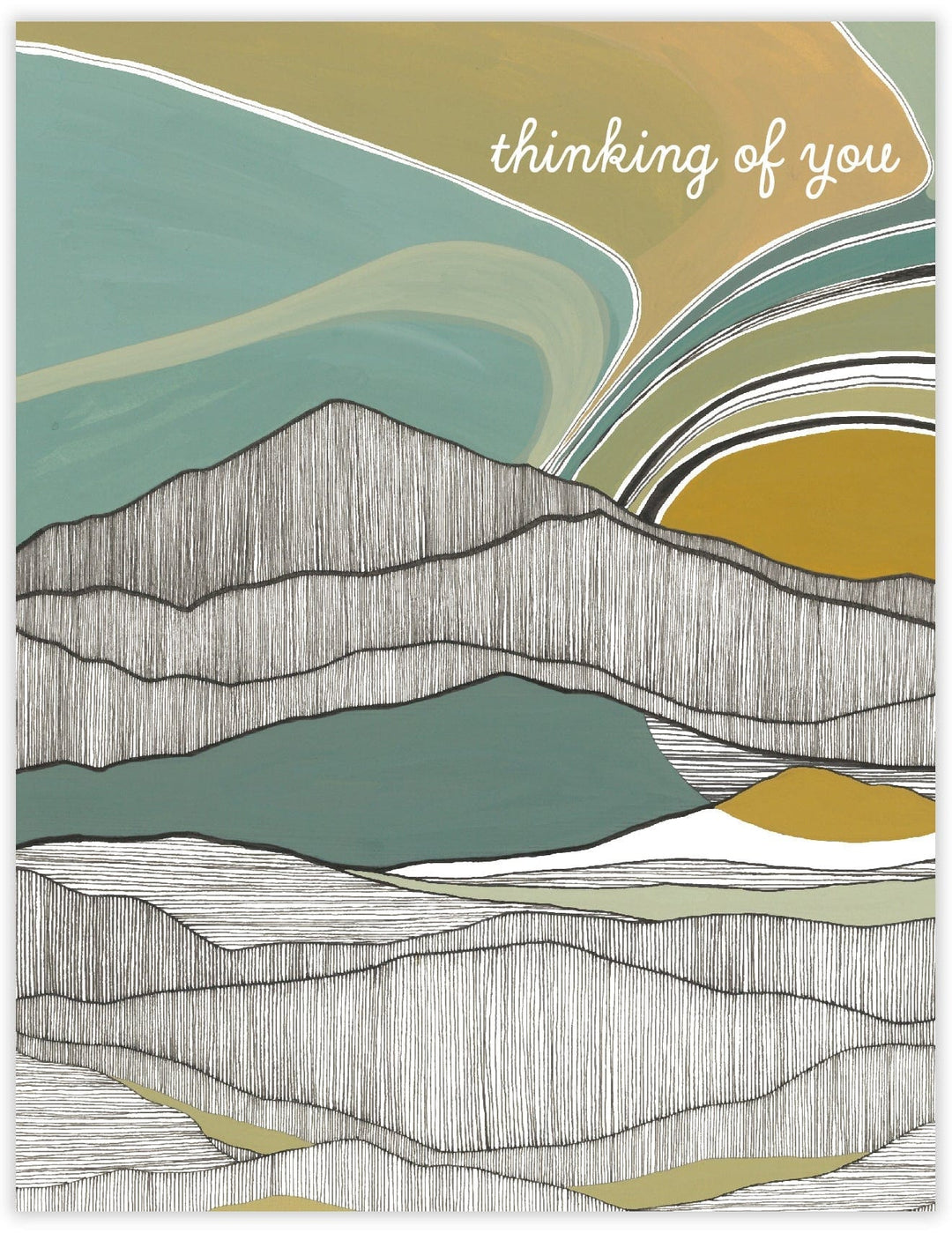 Waterknot Card Spring Mountain Thinking of You Card