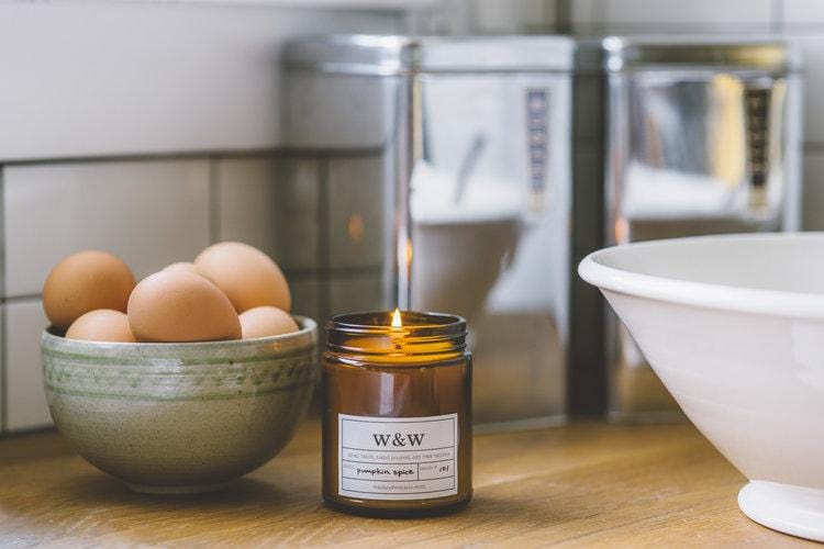 wax & wool Candle Pumpkin Spice - 9 oz Pure Soy Wax Candle