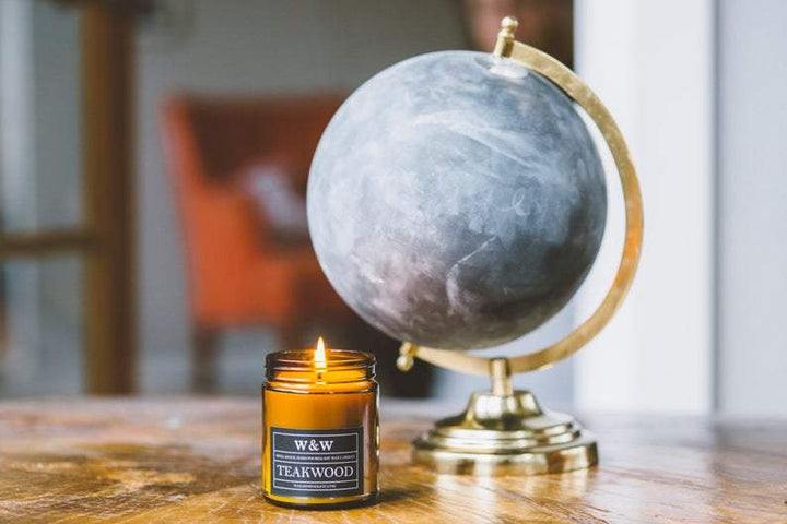 wax & wool Candle Teakwood 9oz Candle