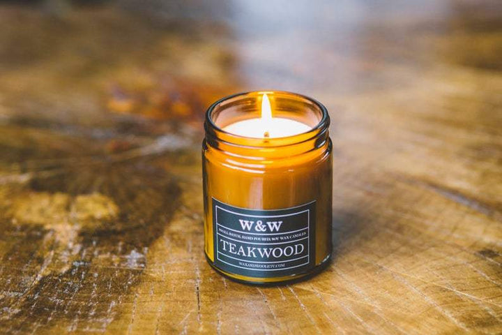 wax & wool Candle Teakwood 9oz Candle