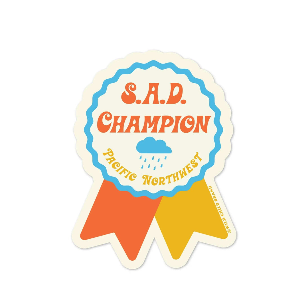 Wild Child Brand Sticker S.A.D. Champ Sticker