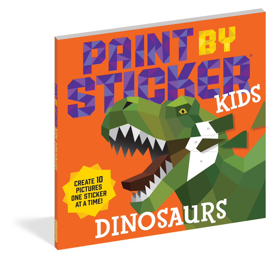 Workman Publishing Activity Book Paint by Sticker Kids: Dinosaurs