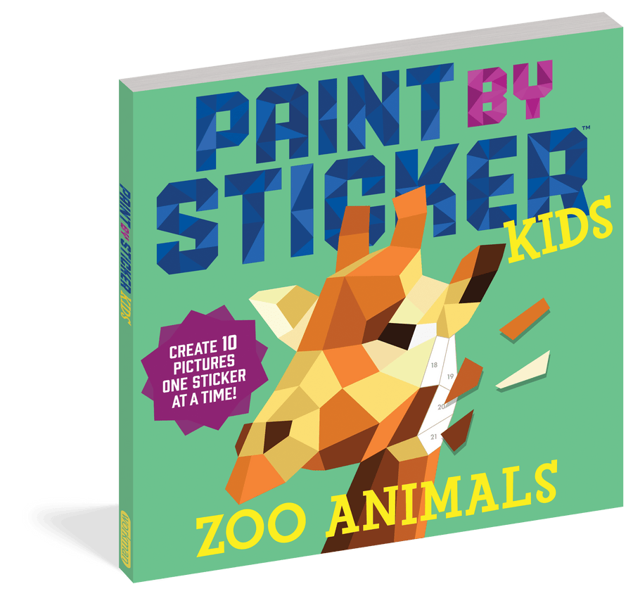 Workman Publishing Book Paint by Sticker Kids: Zoo Animals