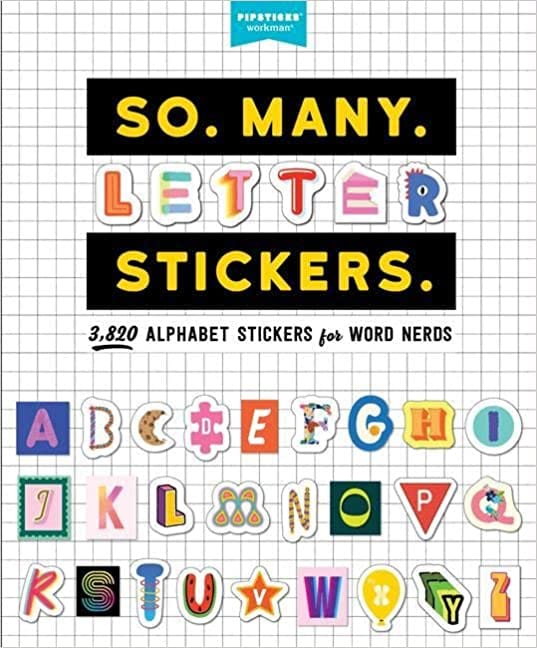 Workman Publishing Books So. Many. Letter. Stickers. 3,820 Alphabet Stickers For Word Nerds