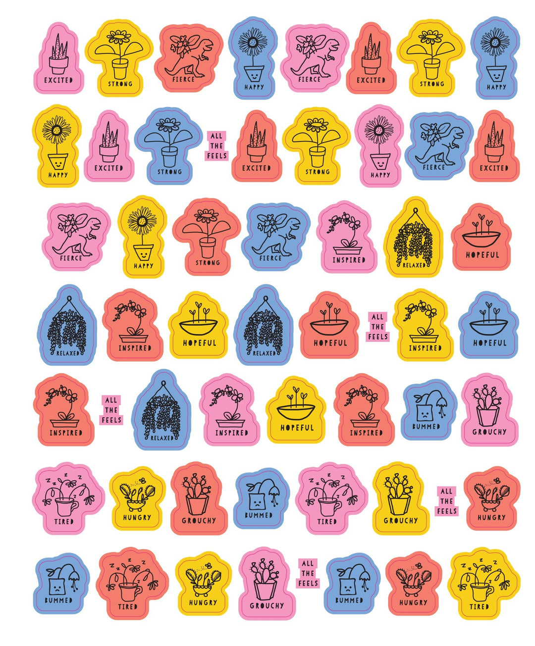 Workman Publishing Sticker Pack So. Many. Feelings Stickers.