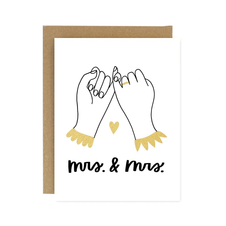 Worthwhile Paper Card Mrs. and Mrs. Pinky Promise Wedding Card