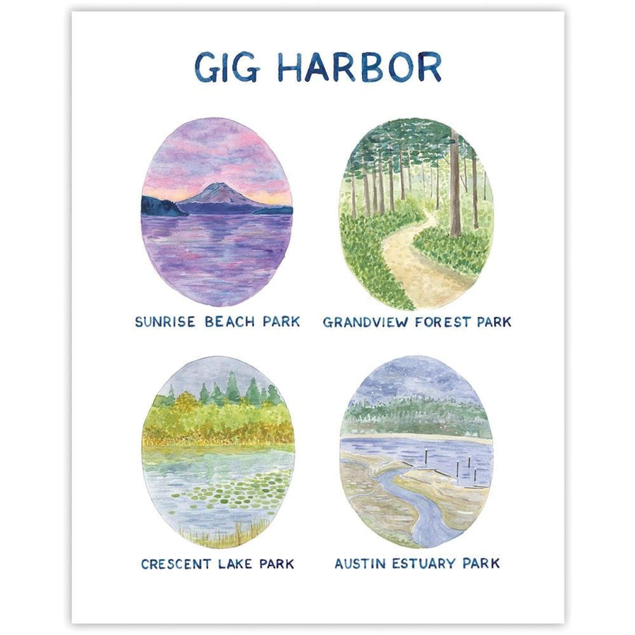 Yardia Art Print Gig Harbor Art Print 8x10