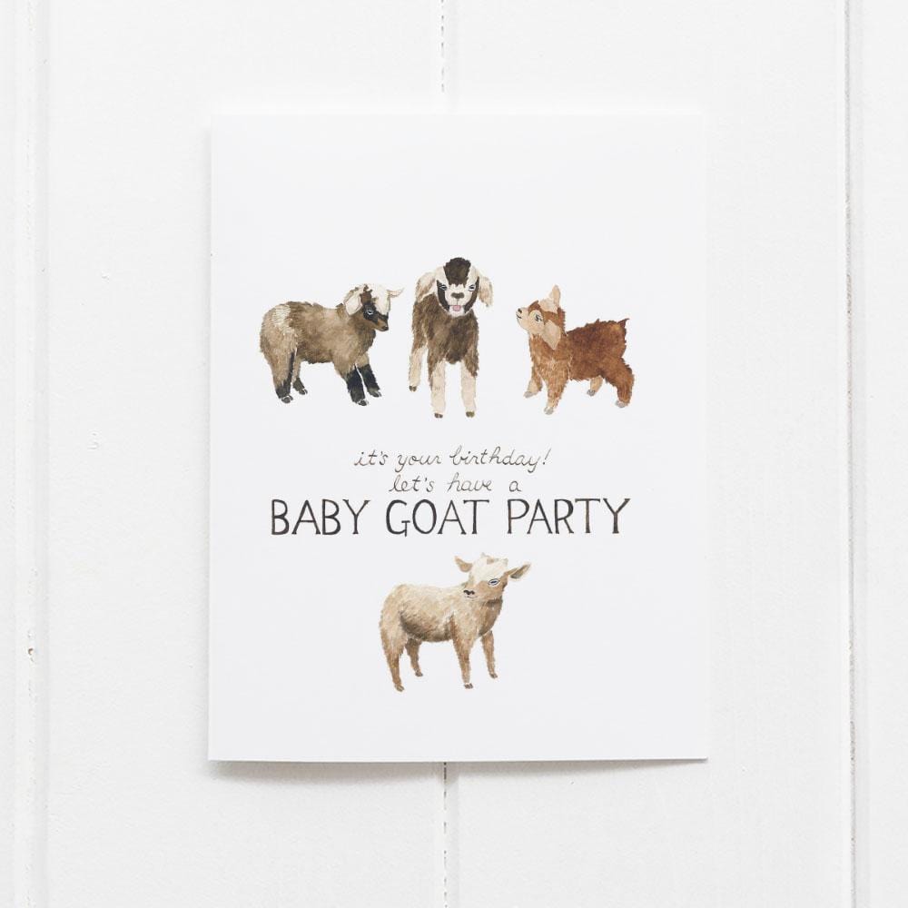 Yardia Card Baby Goat Party Birthday Card