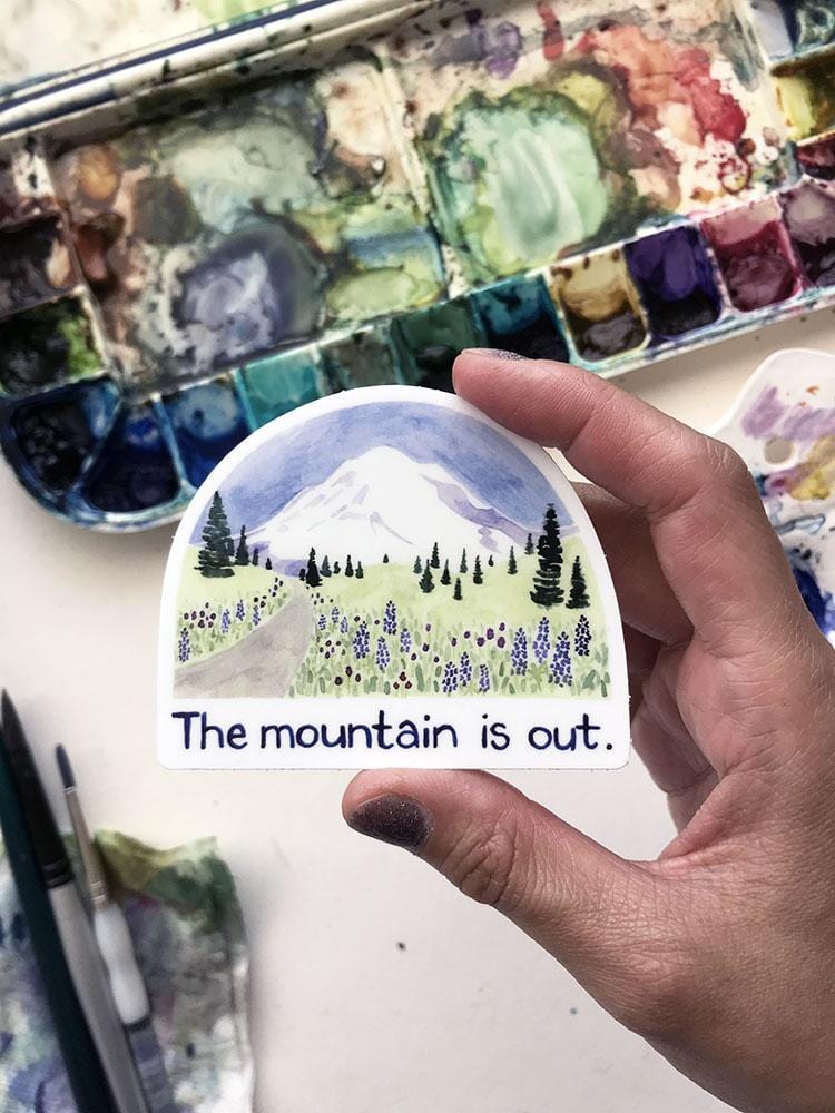 Yardia Sticker The Mountain Is Out Sticker