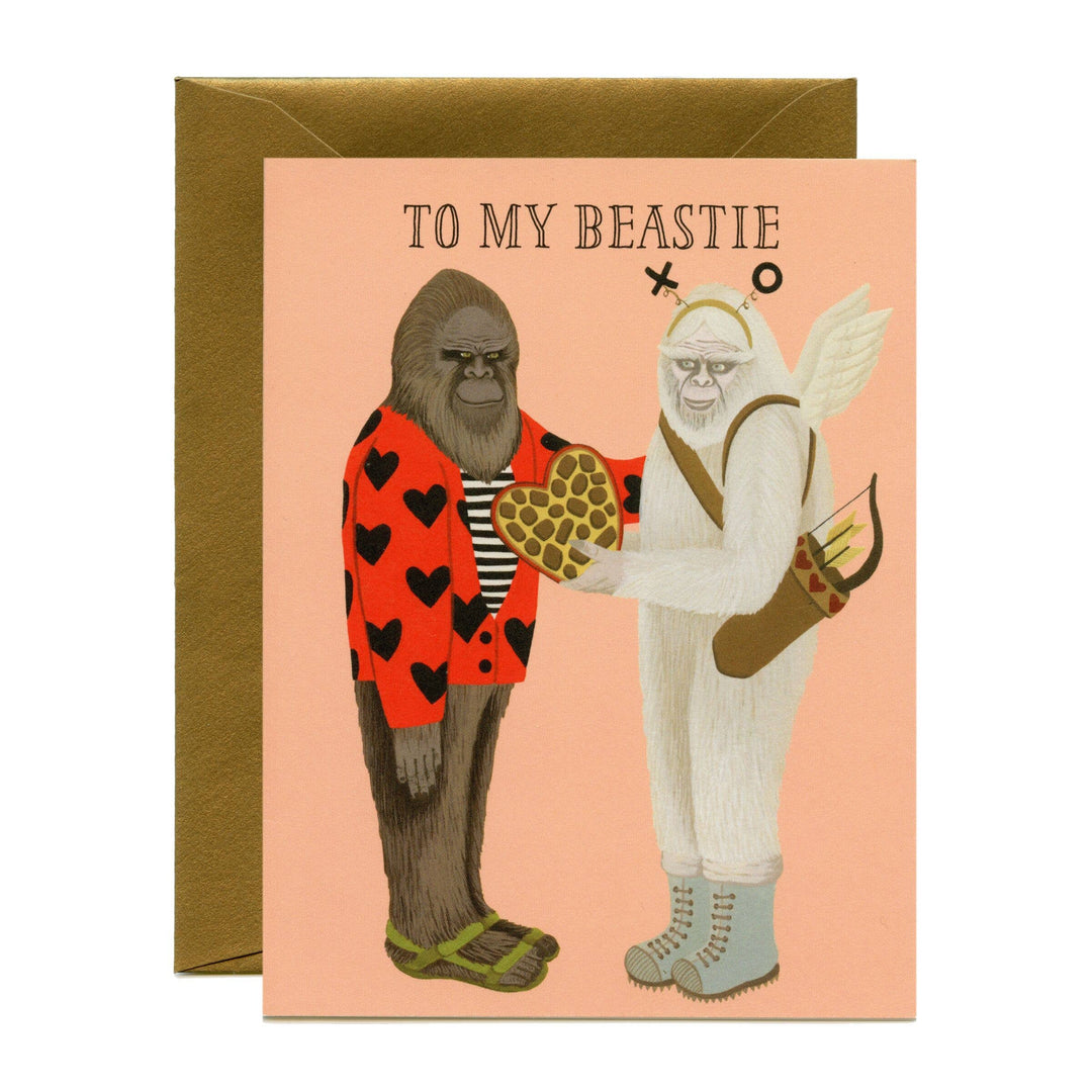 Yeppie Paper Card Beastie Valentine Card