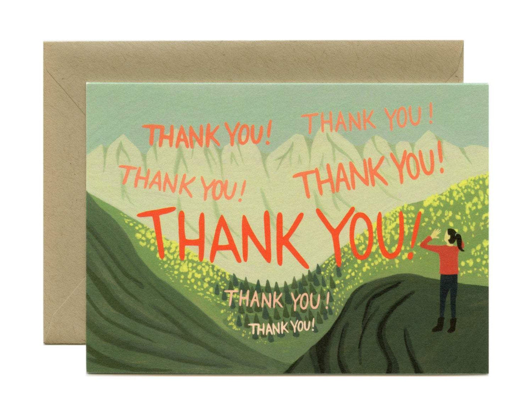 Yeppie Paper Card Echo "Thank You! Thank You!" Single Card