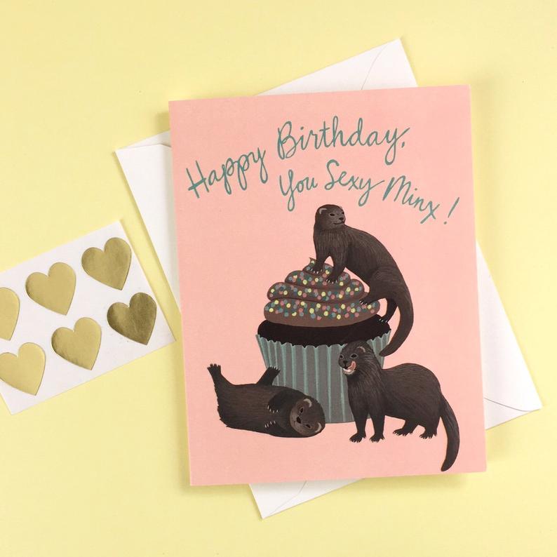 Yeppie Paper Card Happy Birthday, You Sexy Minx Card