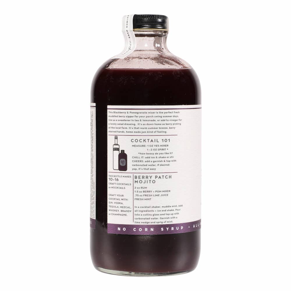 Yes Cocktail Company Cocktail Mixes Blackberry Pomegranate Cocktail Mixer