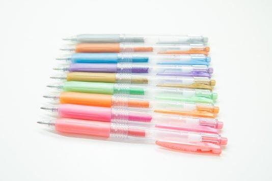 Sarasa Pastel Gel Pen - 8 color options - Milk White