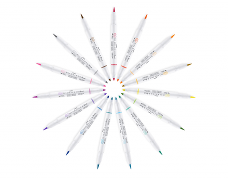Zebra Mildliner Double Ended Brush Pen & Marker 5/Pkg-Cool & Refined -  045888792050