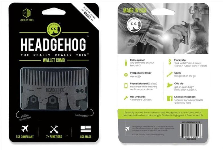 Zootility Tool HeadgeHog Pocket Comb Multi-Tool